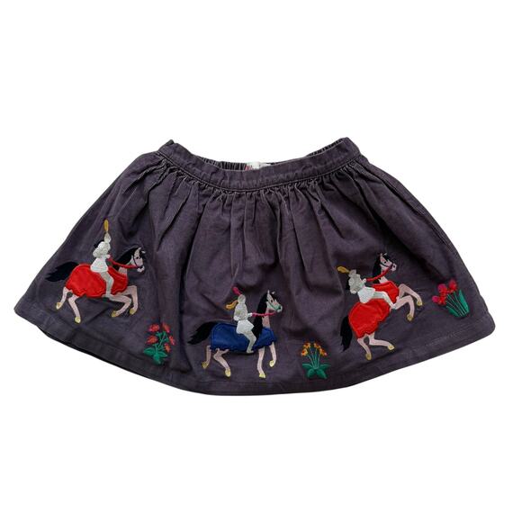 NWT Mini Boden Embroidered Corduroy Knights Skirt Size 4-5y - Picture 1 of 4